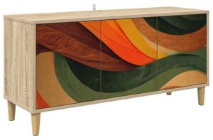 TV szekrény BONN 102 x 33 x 50 cm Sonoma Szerelt Fa
