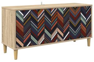 TV szekrény OMMEN 102 x 33 x 50 cm Sonoma Szerelt Fa
