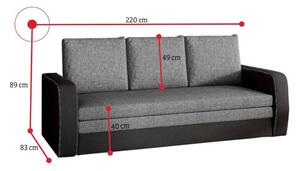 Szétnyitható kanapé EXTRA, 220x89x83, soro 93