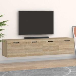 2 db sonoma tölgy színű szerelt fa faliszekrény 60x36,5x35 cm