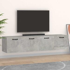 2 db betonszürke szerelt fa faliszekrény 60x36,5x35 cm