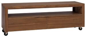 TV szekrény 110 x 30 x 40 cm Természetes Tömör Teakfa