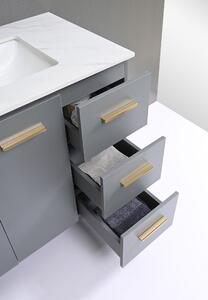 Accents Fürdőszoba Bútor Szett, Szürke, 90 cm, 3 darab
