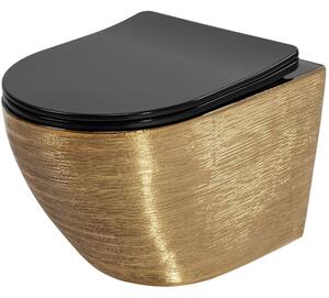 WC csésze Rea Carlo Mini Tornado Black Brush Gold