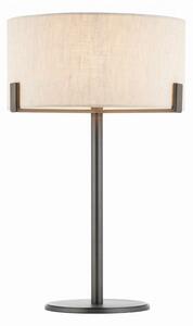 Endon Lighting Hayfield Csiszolt bronz hatású lemez és természetes vászon asztali lámpa