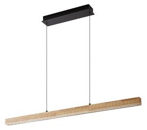 Függőlámpa Lucande, Emara, dimmable, Fa, Étkező, Fa, Dizájn