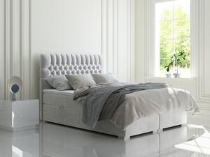 Franciaágy Boxspring 180 cm Daliny (világosszürke) (tárolóhellyel)