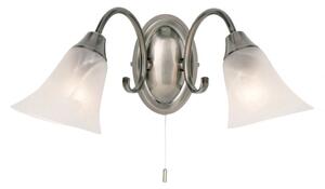 Endon Lighting Hardwick tejüveg-antik ezüst fali lámpa