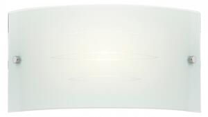 Endon Lighting HADLEY mintás fényes fehér üveg-szatén króm fali lámpa