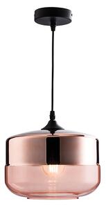 ENDON Willis Willis 1lt Pendant Tinted cognac & copper glass 10W LED E27 - ED-60182