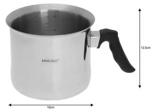 Kinghoff duplafalú tejforraló forrásjelző sípszóval 1.5L, (KH-3111)