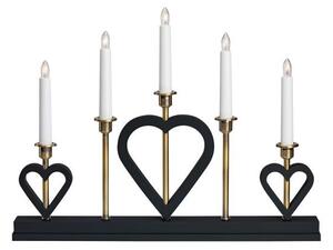 Markslöjd MELISSA Candlestick 5L Black/Antique Brass E10 5
