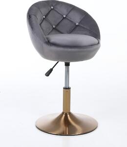 HR948N Grafit Modern Velúr Szék Arany lábbal