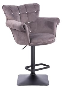HR804KW Grafit modern velúr szék fekete lábbal