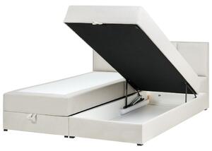 Boxspring ágy tárolóval BARONET 180 x 200 cm Törtfehér