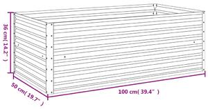 VidaXL corten acél kerti magaságyás 100 x 50 x 36 cm