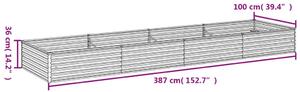 VidaXL corten acél kerti magaságyás 387x100x36 cm