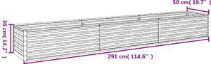 VidaXL corten acél kerti magaságyás 291x50x36 cm