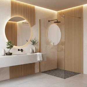 Zuhanyfal Rea Flexi Transparent / Brush Gold 120