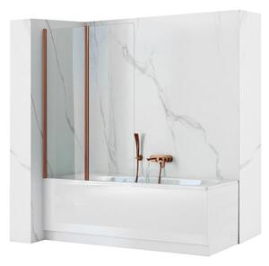 Fürdőkádparaván Rea Agat-2 80cm Brush Copper