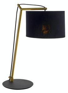 NO1 NO1 matt sárgaréz lemez és fekete pamutszövet asztali lámpa