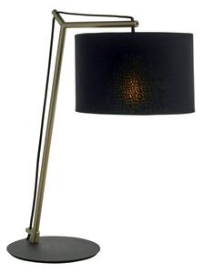 NO1 NO1 matt nikkellemez és fekete pamutszövet asztali lámpa