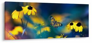Kép - Sárga pillangó virággal (120x50 cm)