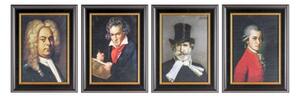 Endon The 4 Composers Framed Art Set of 4 290x26x380mm - ED-5059413411861