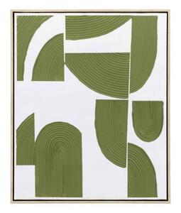 Endon Henri Abstract Textured Framed Art Green 475x575mm - ED-5059413960154