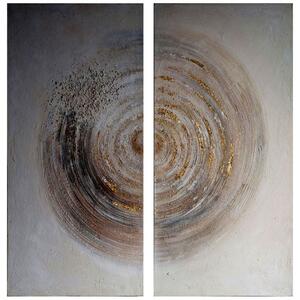 Endon Amber Spiral Textured Art Canvas - ED-5056272083888