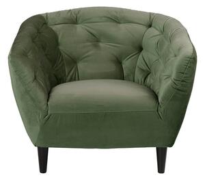 Ria zöld bársony fotel - Actona