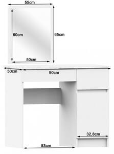 P-2/SL fésülködőasztal (fehér, jobb)