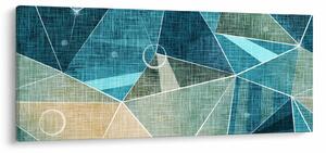 Kép - Türkiz absztrakció (120x50 cm)