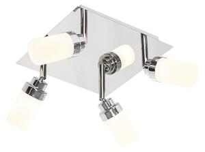 Modern fürdőszobai spot acél 4-lámpás IP44 - Japie