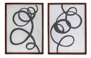 Endon Ink Whirl Framed Art Set of 2 - ED-5059413702082