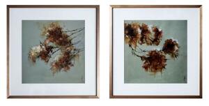Endon Autumn Floral Framed Art Set of 2 590x35x590mm - ED-5059413042768