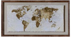 Endon Gold Foil World Map Framed Art 540x42x1040mm - ED-5055999245517