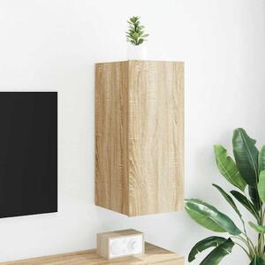 Sonoma tölgy színű fali TV-szekrény LED-ekkel 30,5x35x70 cm