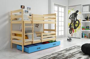 Gyerek emeletes ágy ERYK 160x80 cm Kék Fenyő