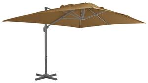 Konzolos kerti napernyő alumínium rúddal 400 x 300 cm bézs