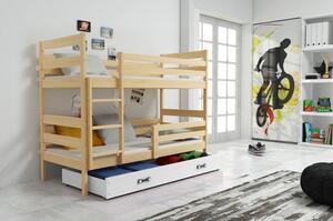 Gyerek emeletes ágy ERYK 160x80 cm Fehér Fenyő