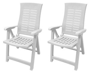 Osnat összecsukható kerti szék Fehér - 2db