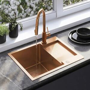 Acél mosogatótálca Paul BRUSH COPPER