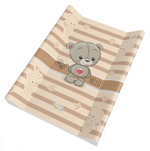 Babastar merev pelenkázó lap 50*80 cm - Drapp szivecskés maci