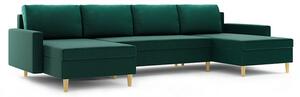 BELLIS III U alakú kinyitható kanapé Zöld
