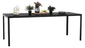 KONDELA Kerti asztal, 205 cm, fekete, ABELO