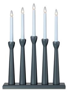 Markslöjd MÅSESKÄR 5 Candlestick Wood Grey E10 5x3W wood 36x49cm