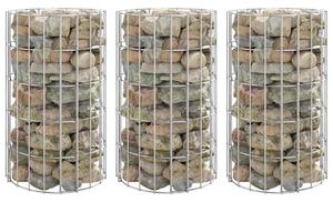 3 db kör alakú horganyzott acél gabion magaságyás Ø30 x 50 cm