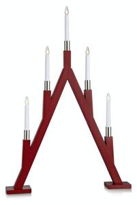 Markslöjd BJURFORS 5 Candlestick Wood E10 Red E10 5 PLASTIC