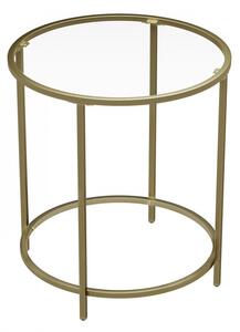 Éjjeliszekrény / oldalsó asztal - arany - Vasagle Loft - Ø50cm